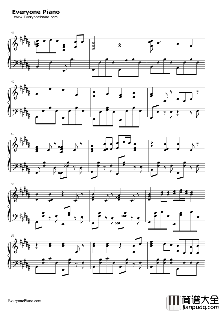 古老的大钟钢琴谱_平井坚_大きな古时计