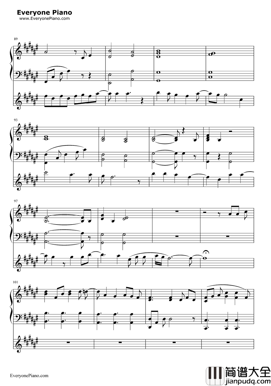 Rainbow_Girl钢琴谱_初音ミク