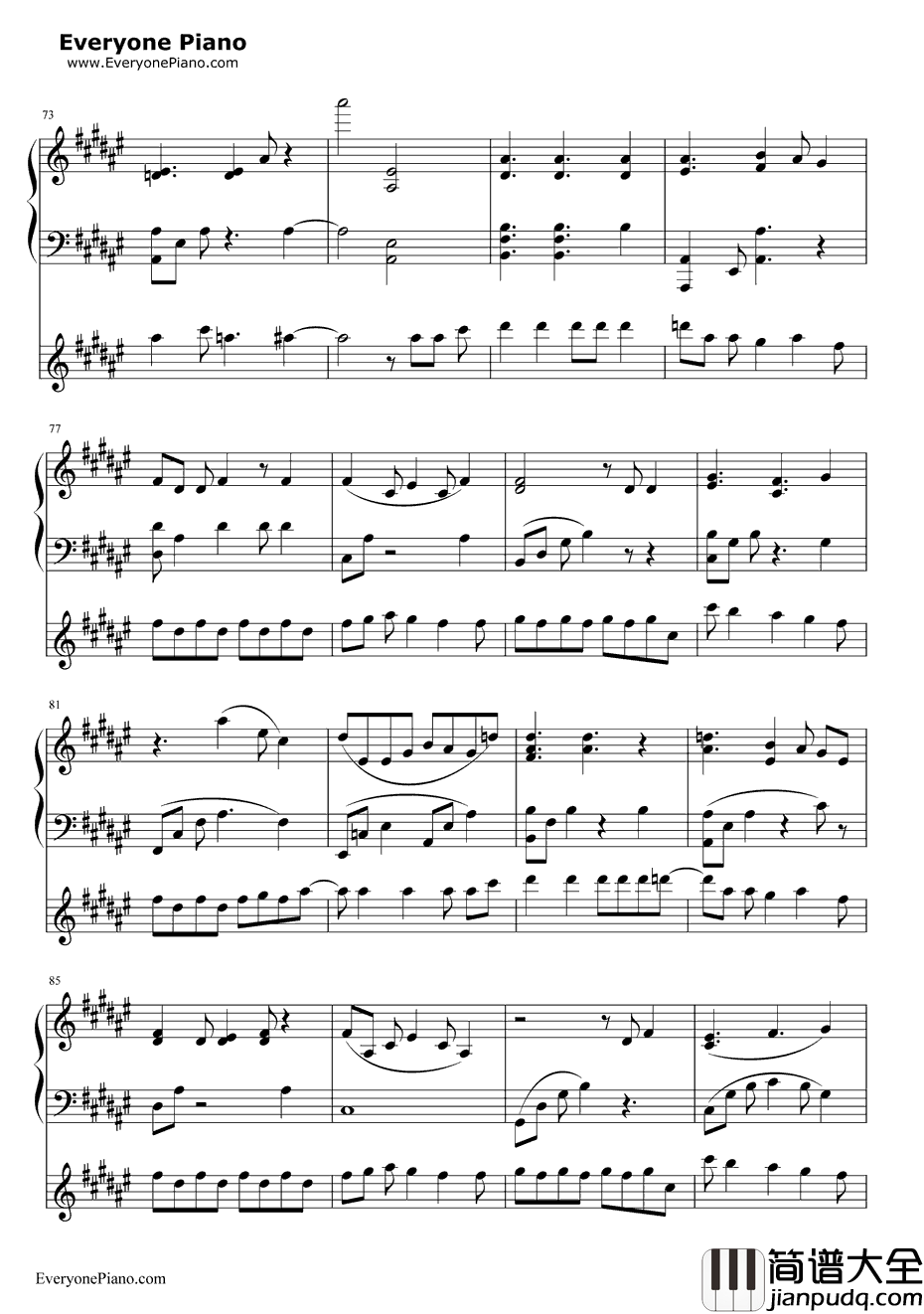 Rainbow_Girl钢琴谱_初音ミク