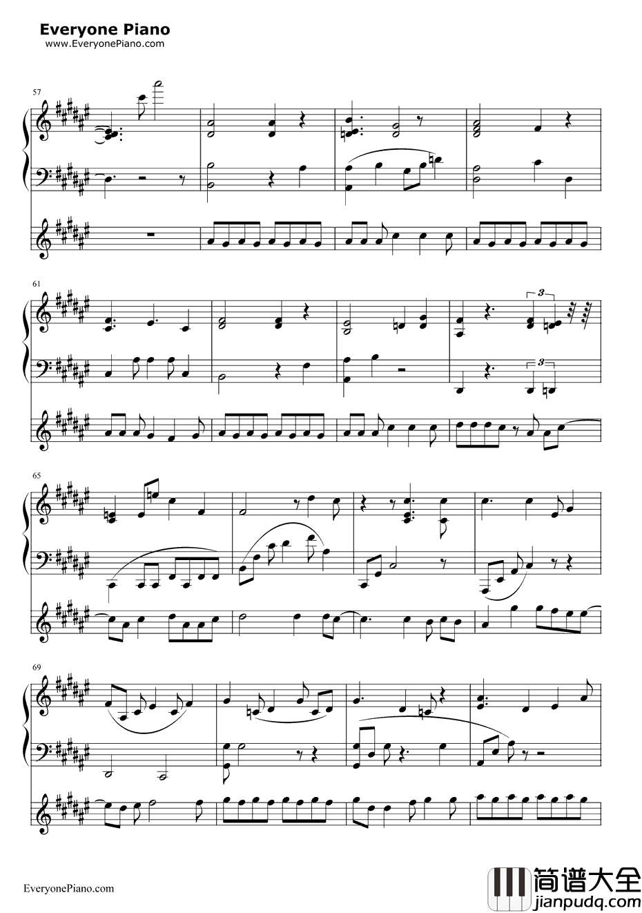 Rainbow_Girl钢琴谱_初音ミク