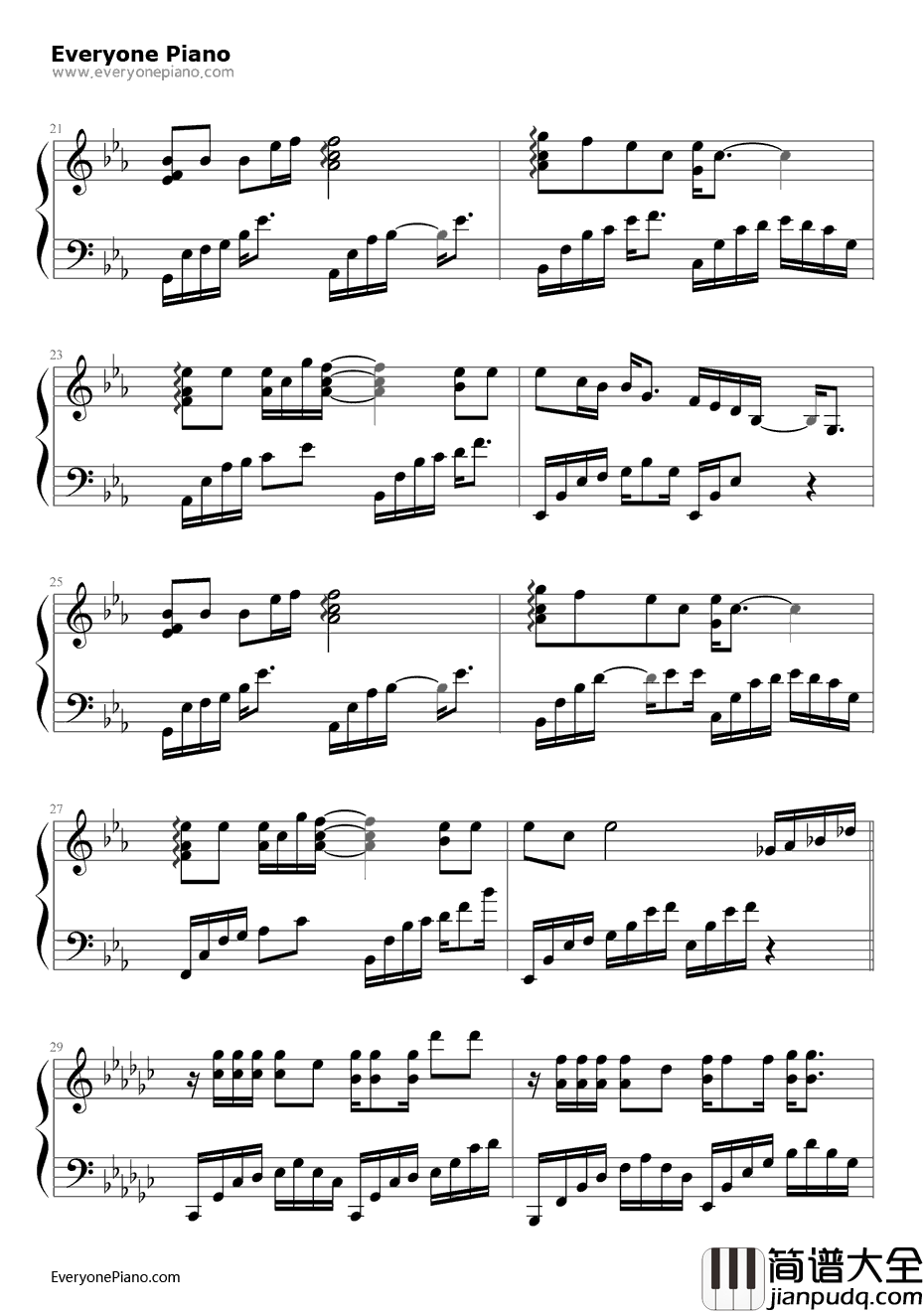 白头吟钢琴谱_丁当_风中奇缘插曲