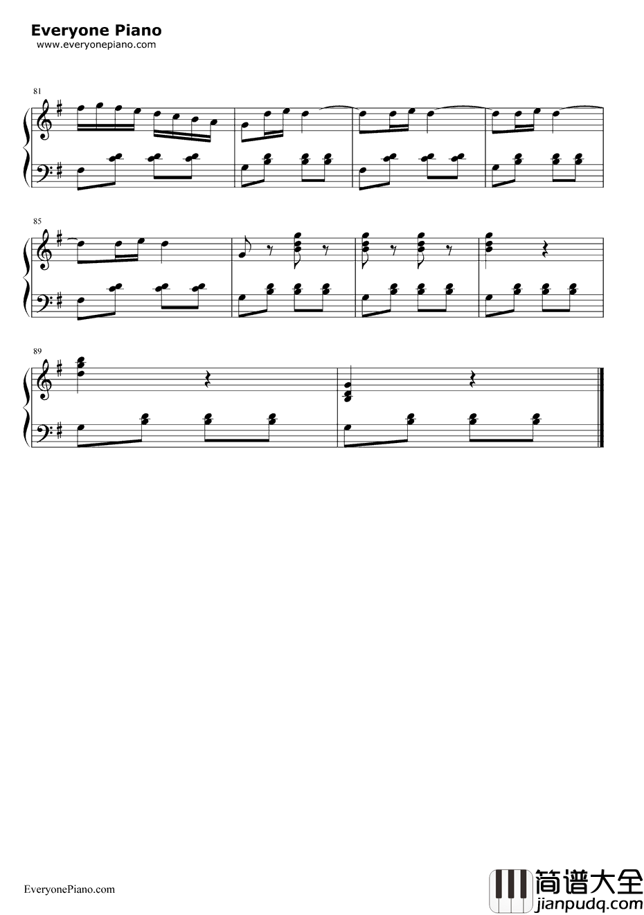 郁金香钢琴谱_利什内