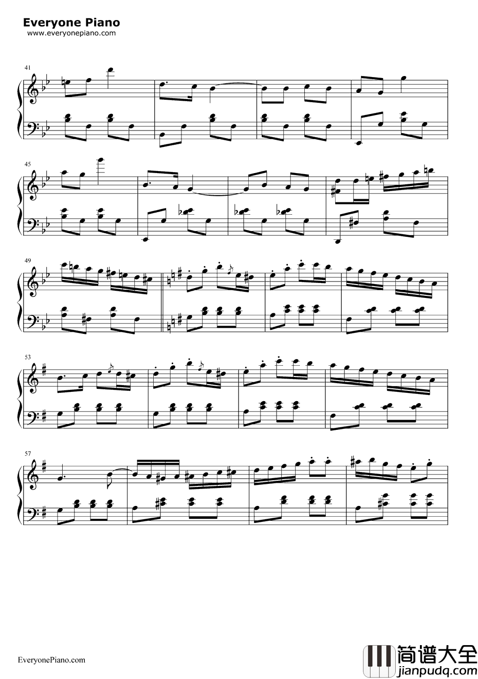 郁金香钢琴谱_利什内