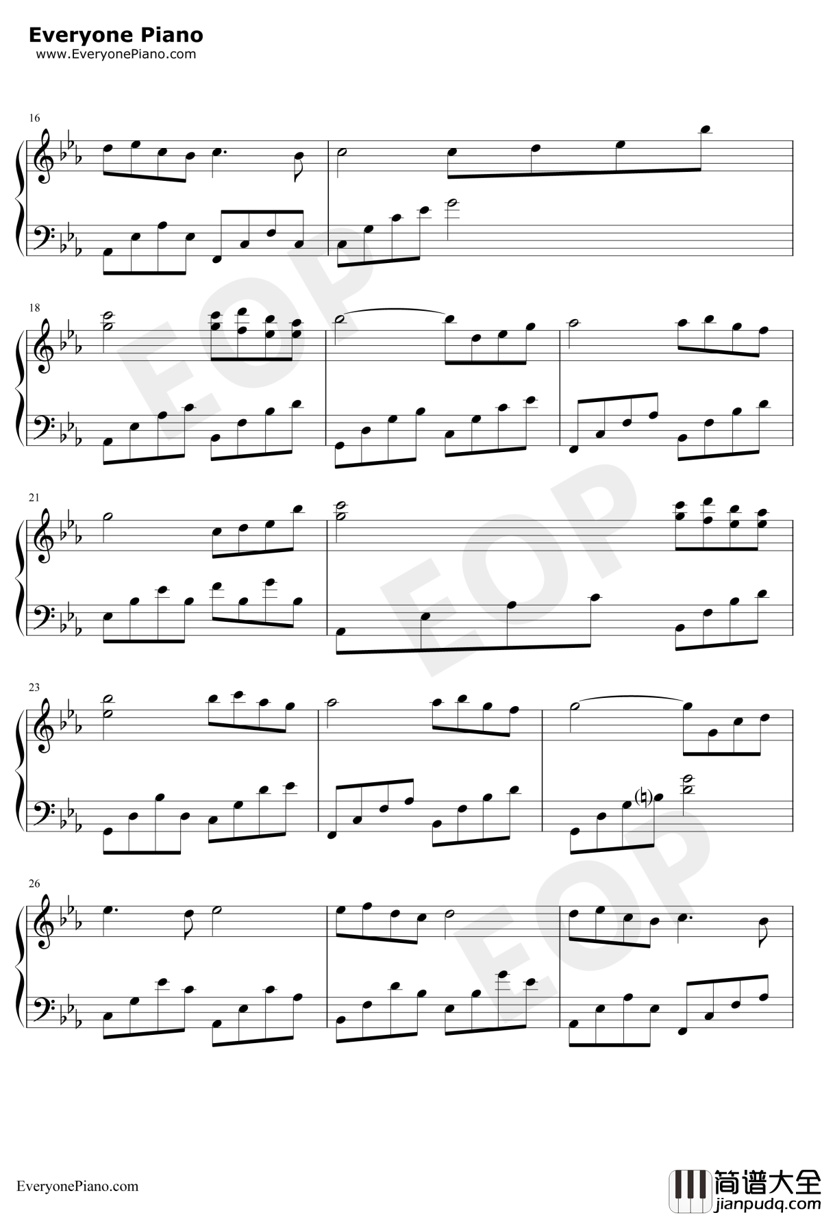 Song_From_A_Secret_Garden钢琴谱_Secret_Garden神秘园