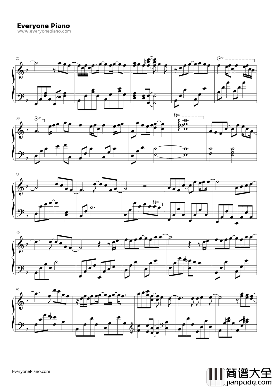 带我走钢琴谱_杨丞琳_不良笑花ED