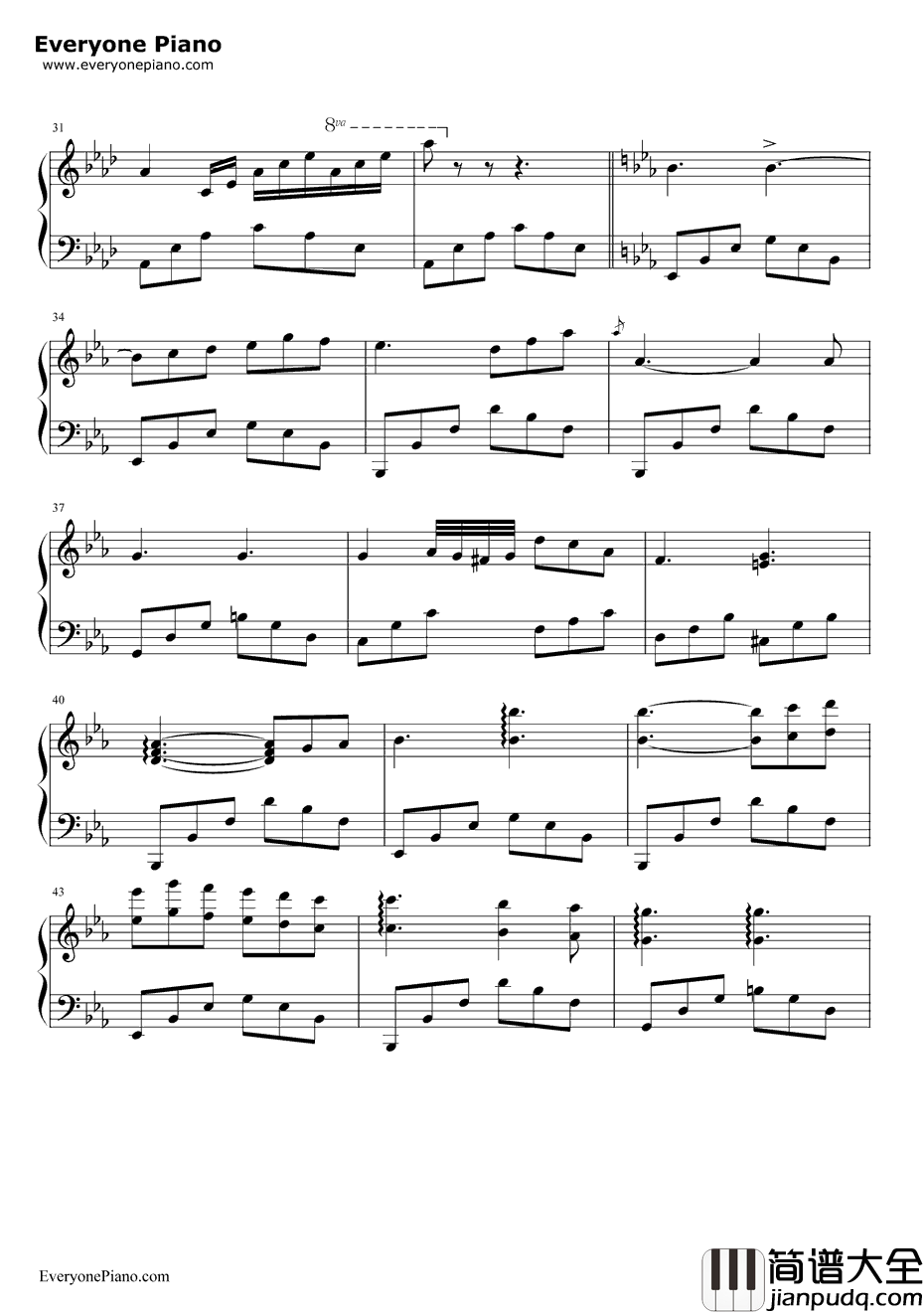 您自己钢琴谱_兰格