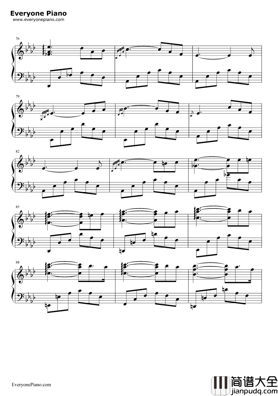 您自己钢琴谱_兰格