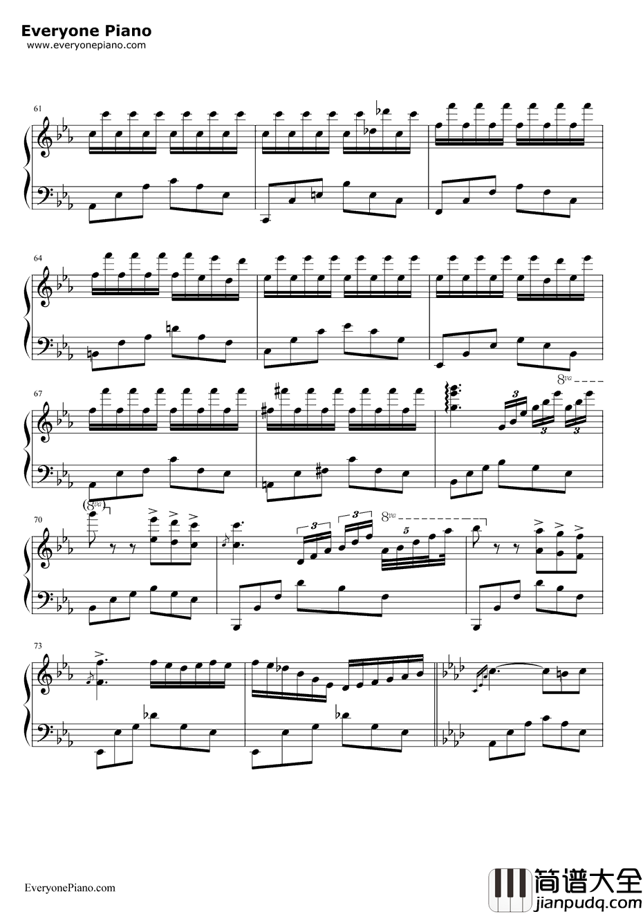 您自己钢琴谱_兰格