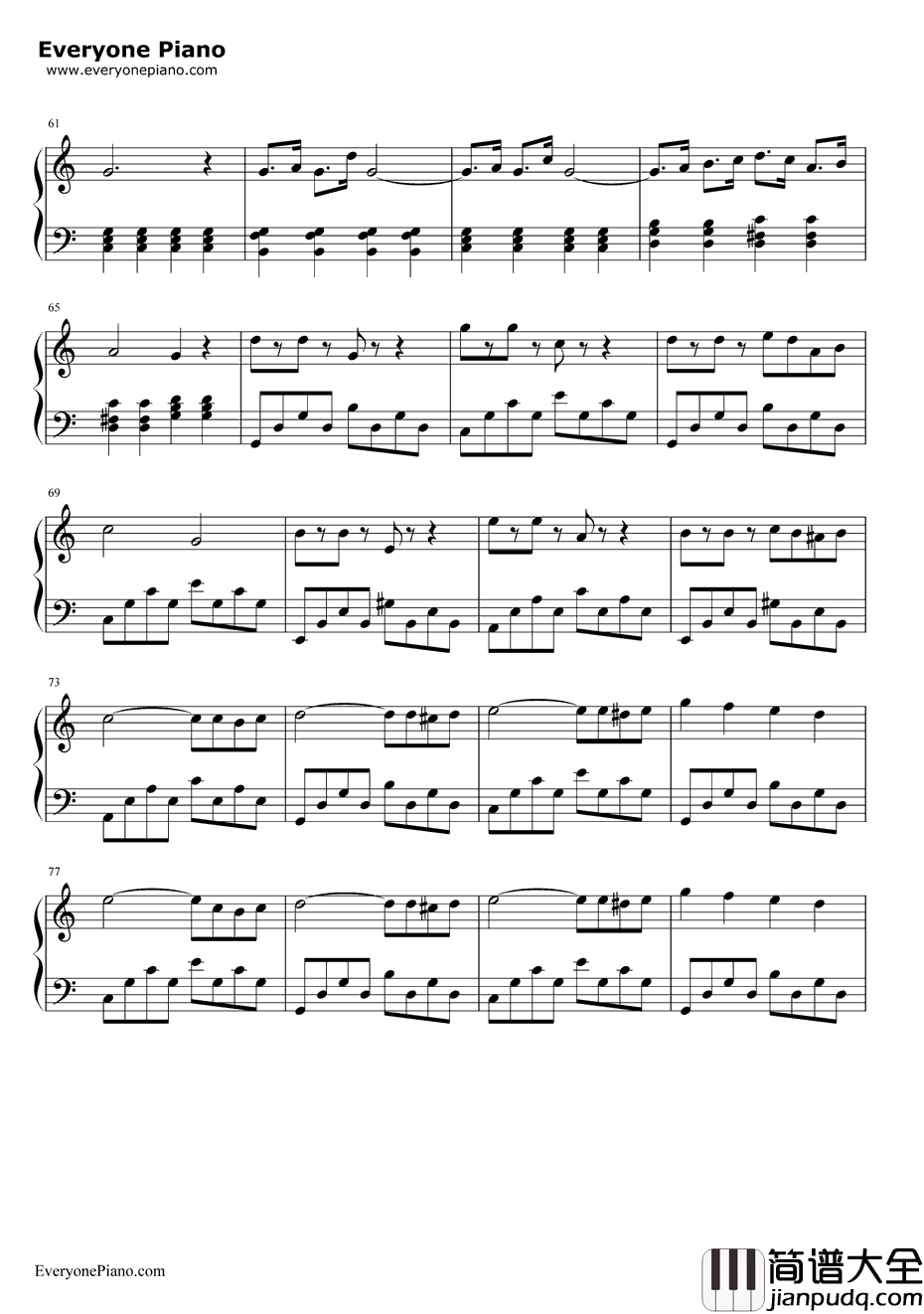 士兵之歌钢琴谱_兰格