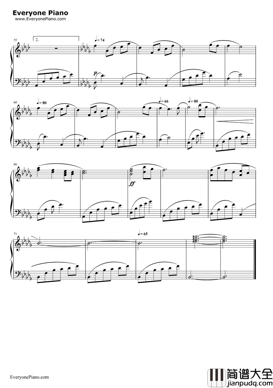 My_Song_For_You钢琴谱_班得瑞