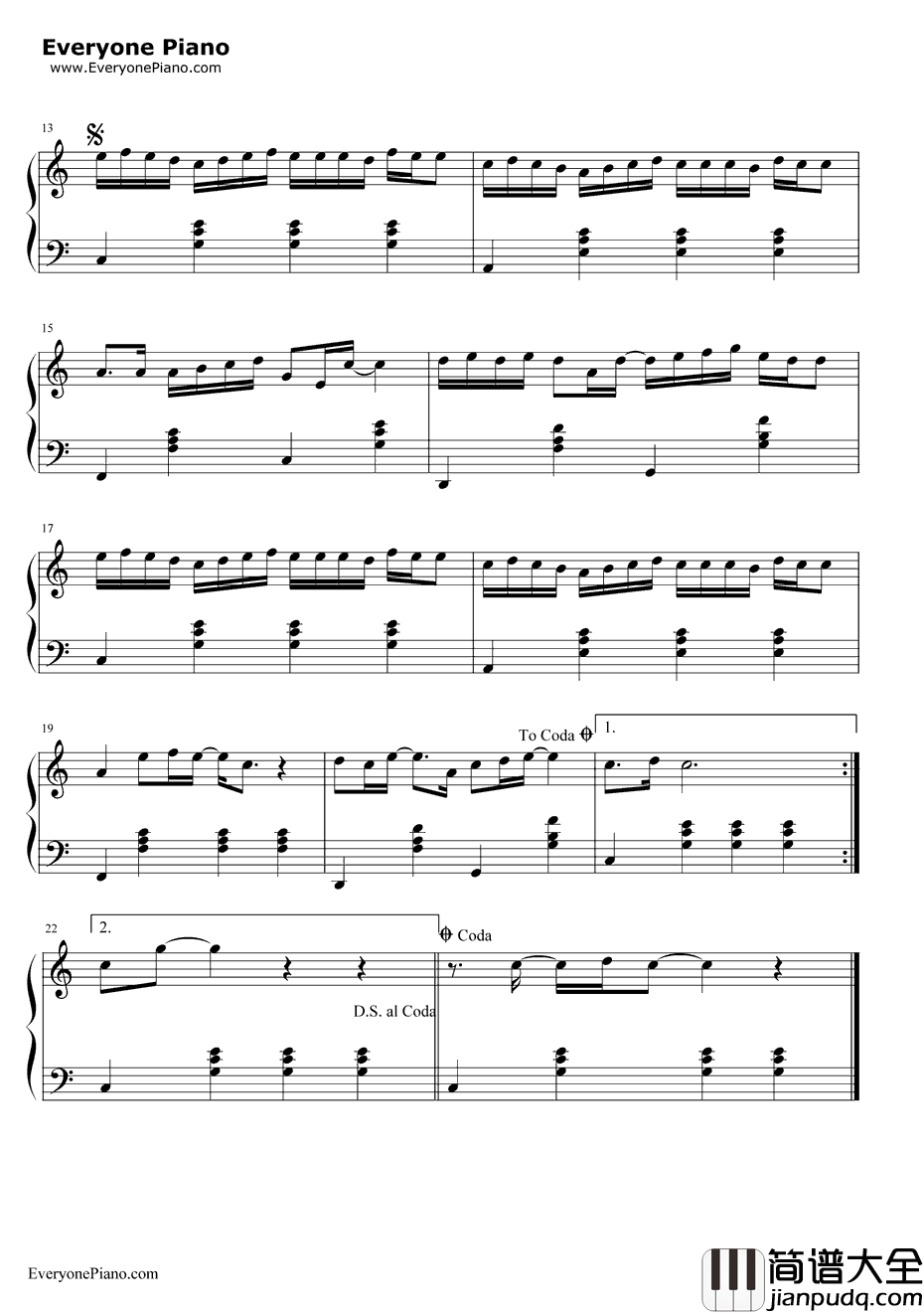 原来钢琴谱_林俊杰