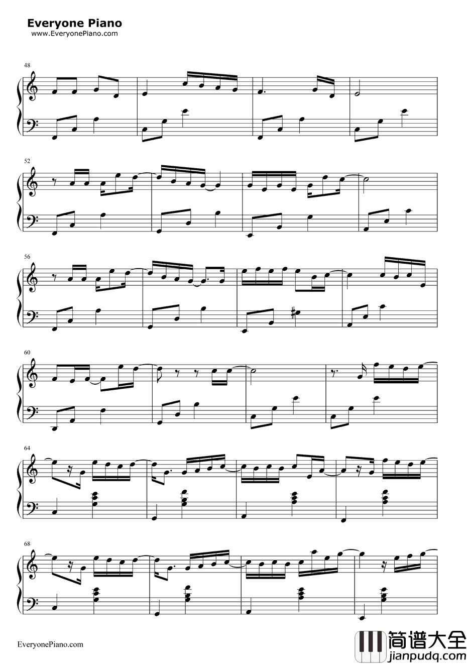 第一次钢琴谱_光良