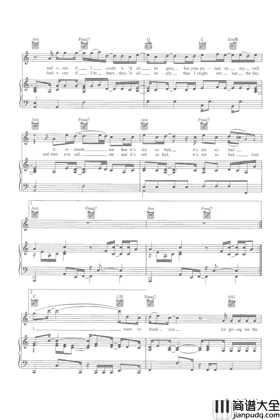 Thank_You钢琴谱_Dido