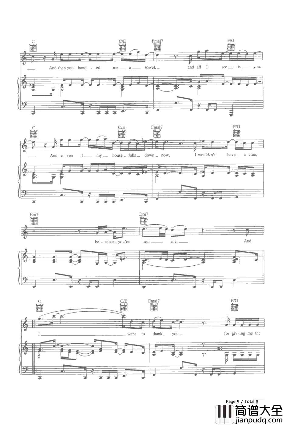 Thank_You钢琴谱_Dido