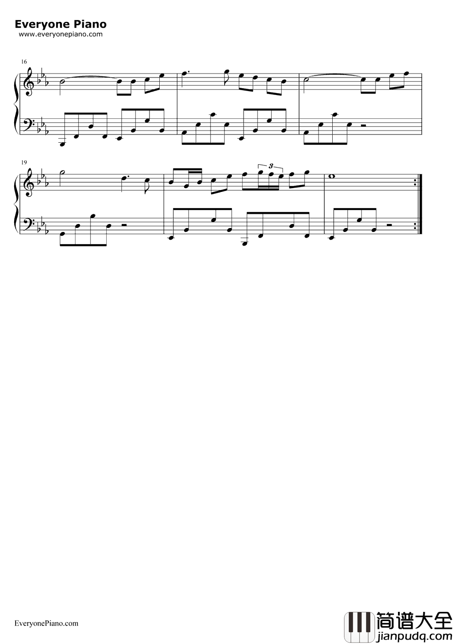 英雄赞歌钢琴谱_张映哲_英雄儿女插曲