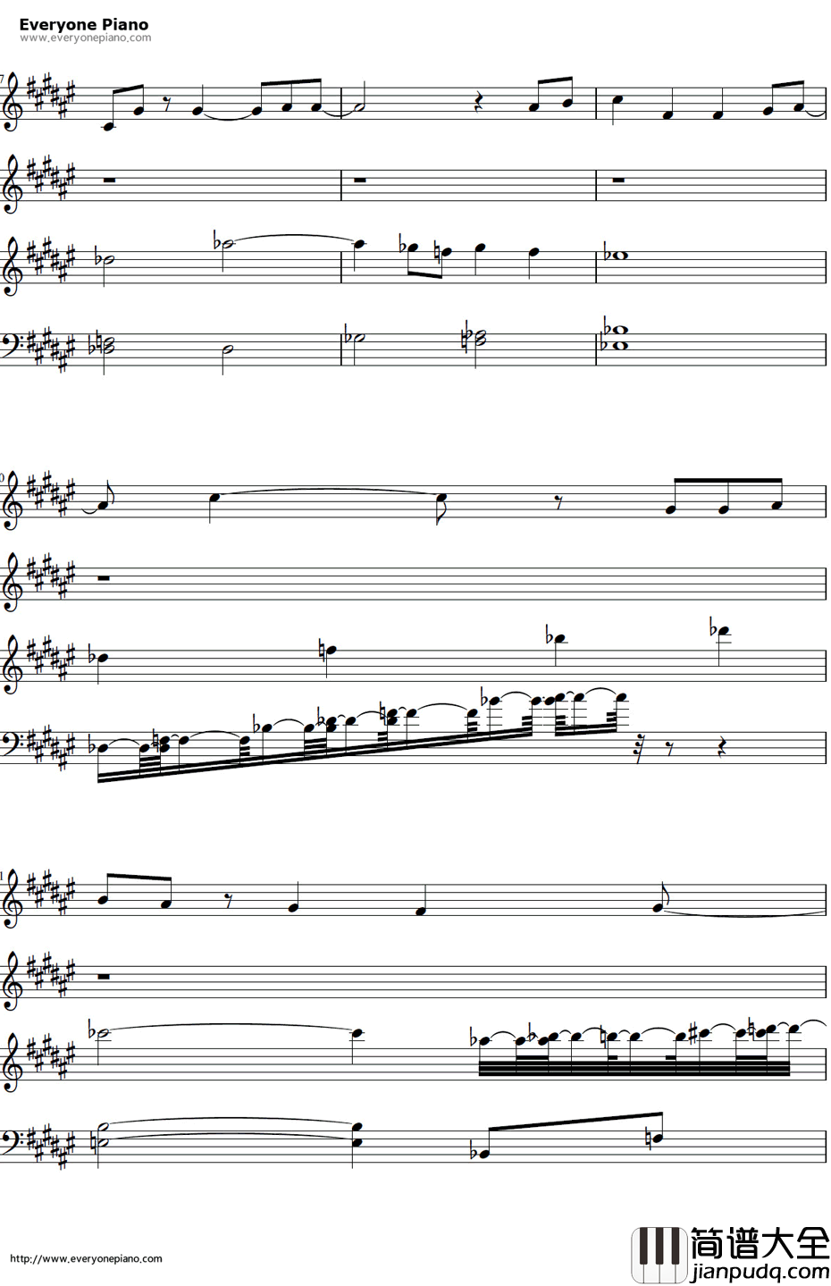 For_the_First_Time_in_Forever钢琴谱_KristenBel_IdinaMenzel