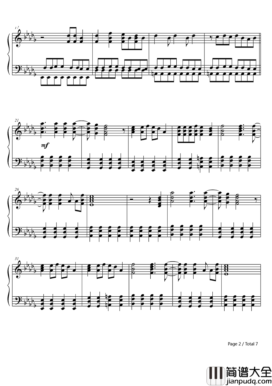 Thnks_fr_th_Mmrs钢琴谱_FallOutBoy_Thanksforthe_Memories