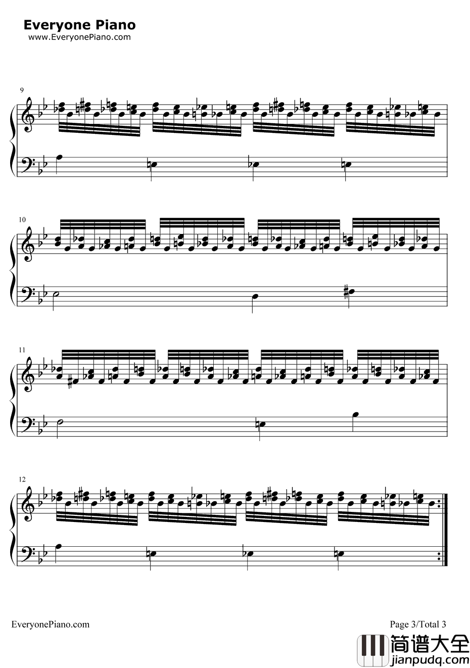 超级玛丽熔岩关卡背景音乐钢琴谱_近藤浩治_超级玛丽熔岩关卡背景音乐