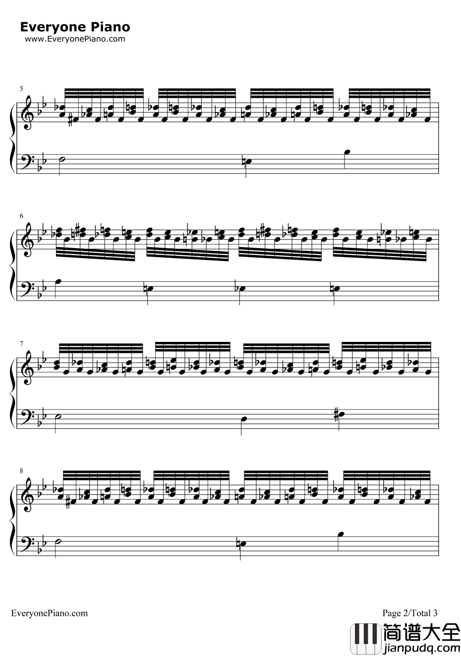 超级玛丽熔岩关卡背景音乐钢琴谱_近藤浩治_超级玛丽熔岩关卡背景音乐