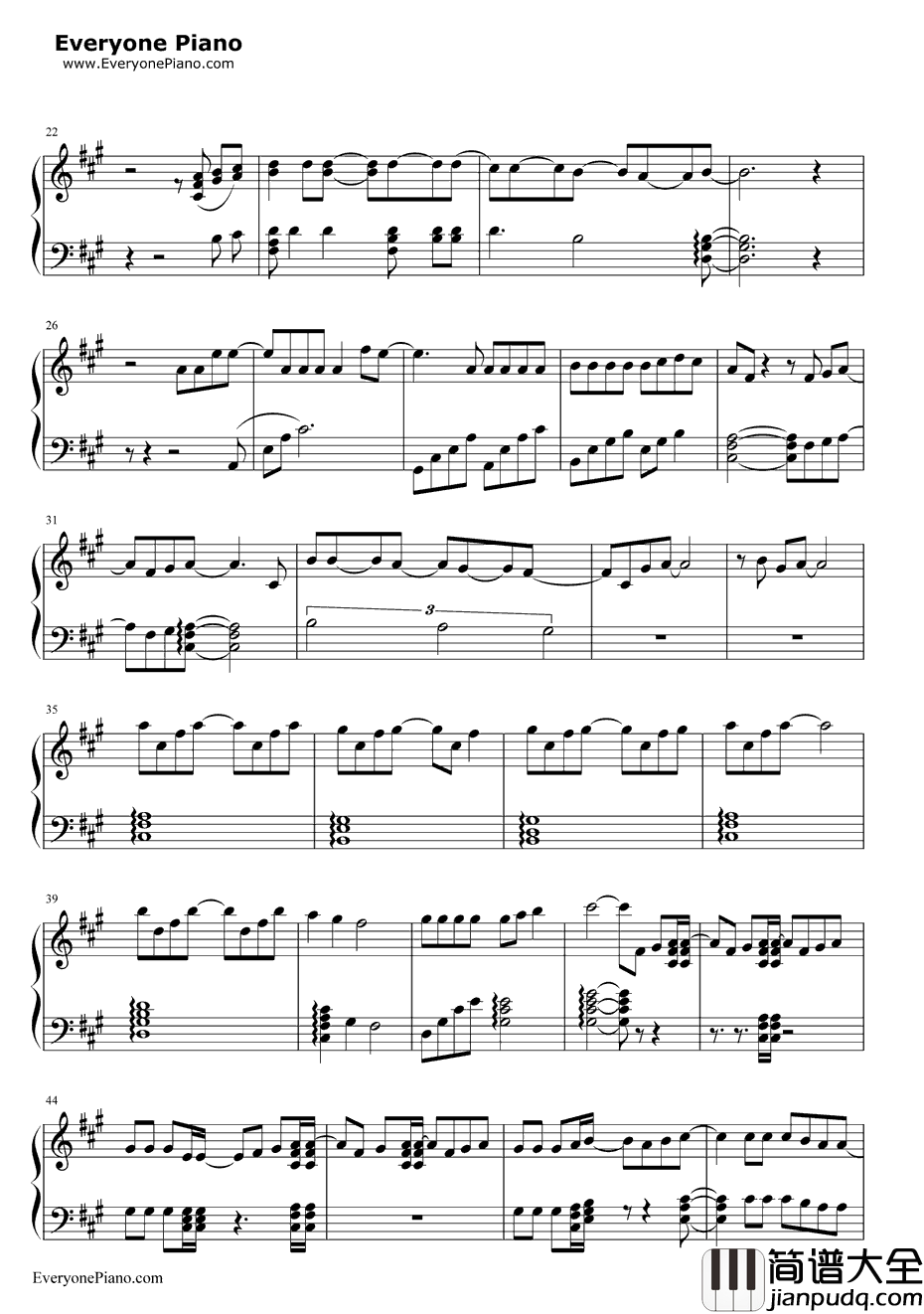 我不会喜欢你钢琴谱_陈柏霖_我可能不会爱你插曲