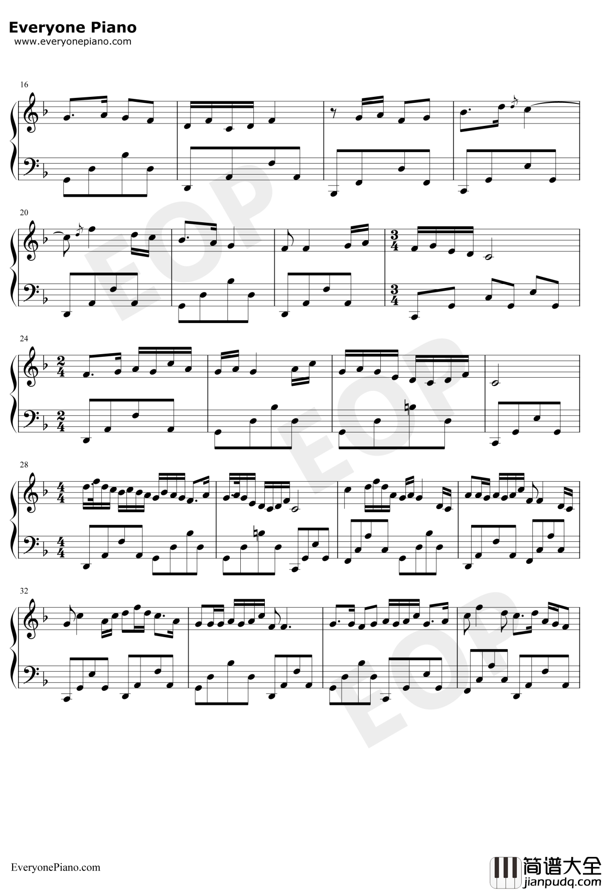 洪湖水浪打浪钢琴谱_宋祖英