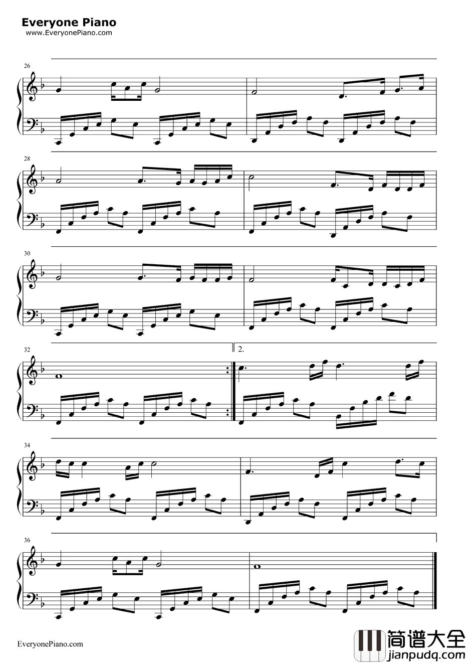 吉祥三宝钢琴谱_布仁巴雅尔