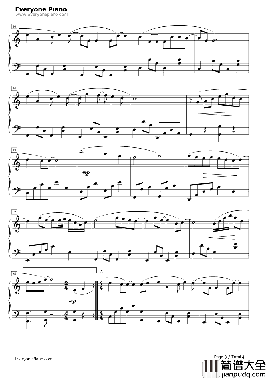 拥抱你的微笑钢琴谱_郭静_原来爱就是甜蜜OP