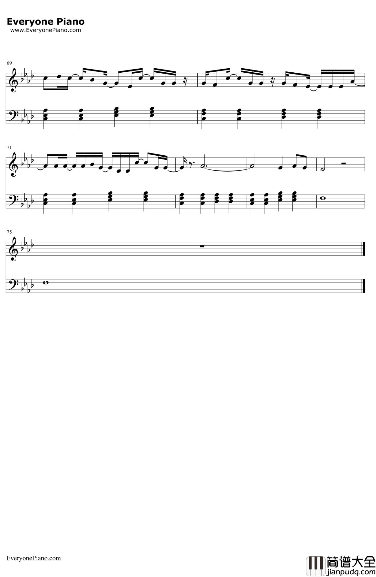 Human钢琴谱_ChristinaPerr