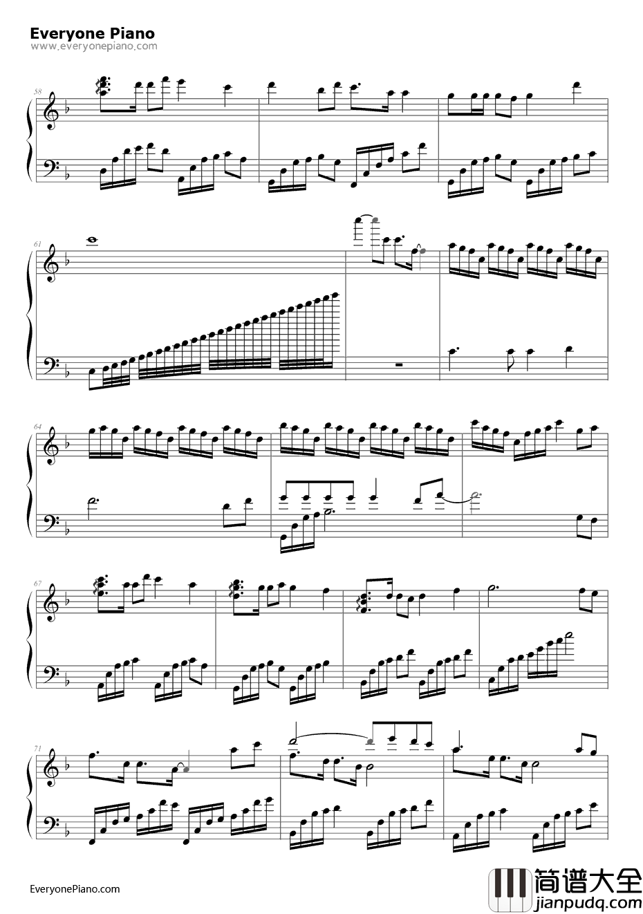 耶和华是爱钢琴谱_基督教歌曲