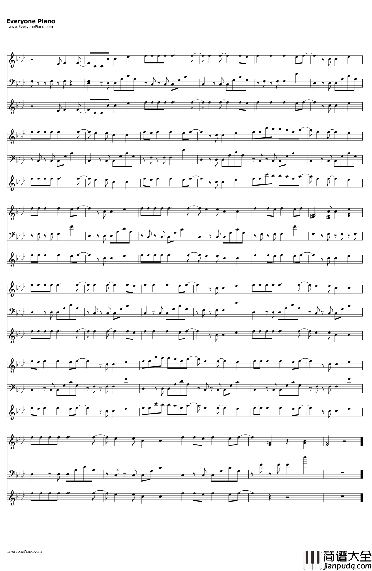 Happy钢琴谱_PharrellWilliams