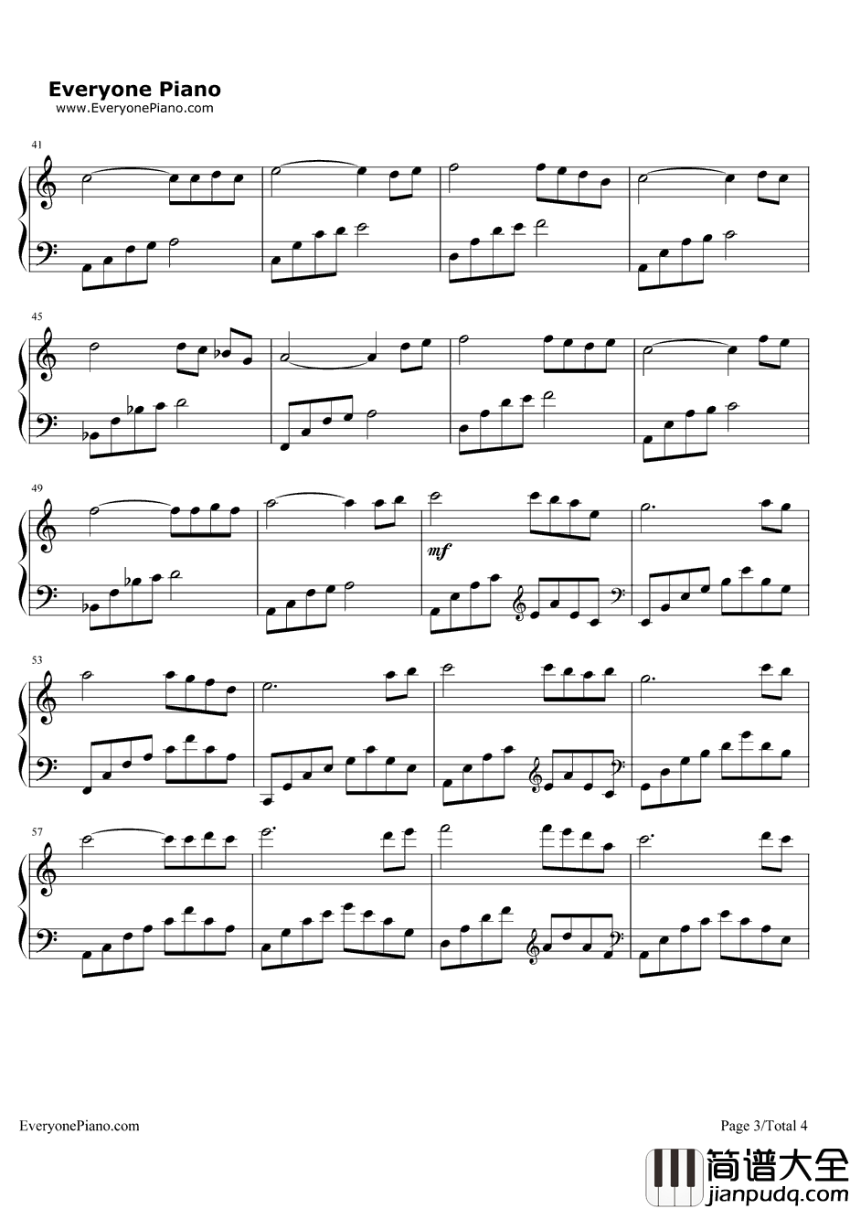 银色钢琴谱_麻枝准_AIR插曲