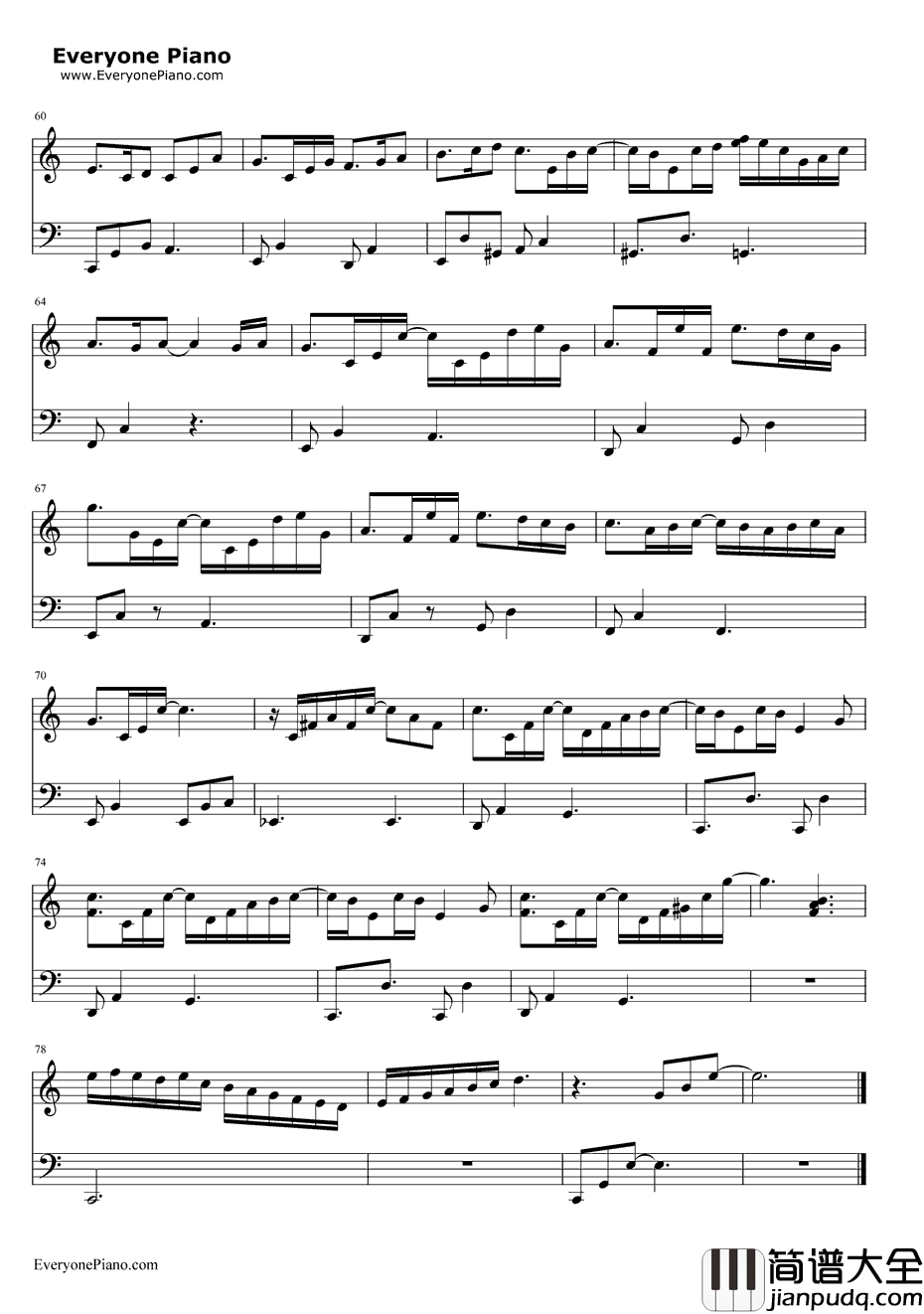 雨降る窓辺で钢琴谱_岸部真明_雨降窗边