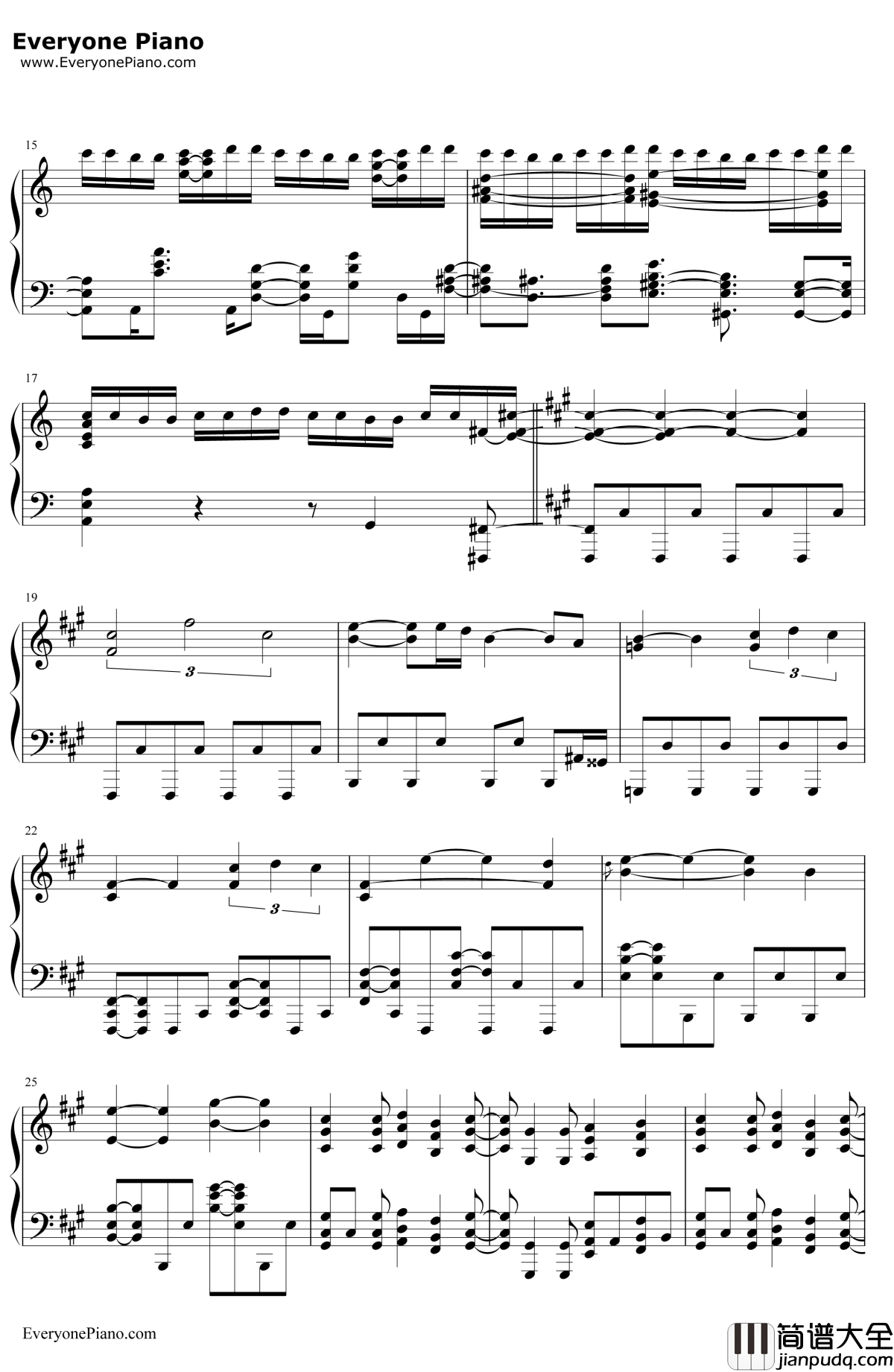 自由之翼钢琴谱_LinkedHorizonRevo__进击的巨人_OP2