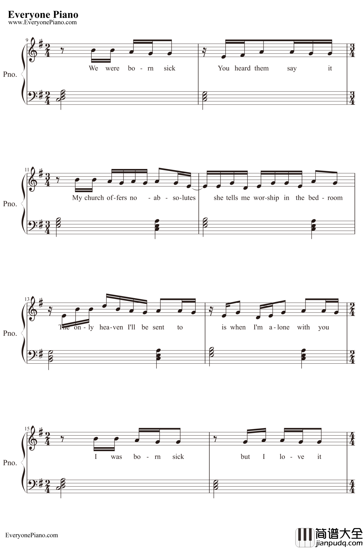 TakeMetoChurch钢琴谱_Hozier