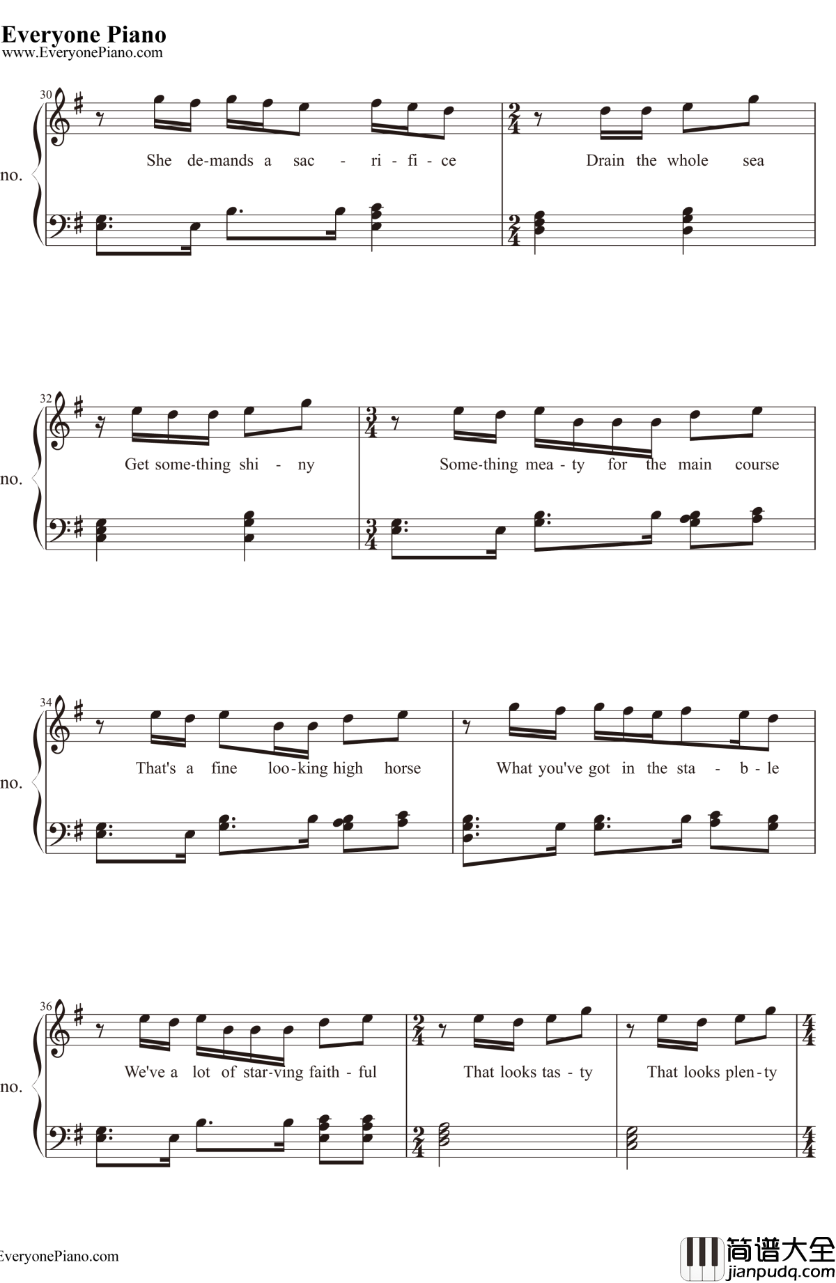 TakeMetoChurch钢琴谱_Hozier