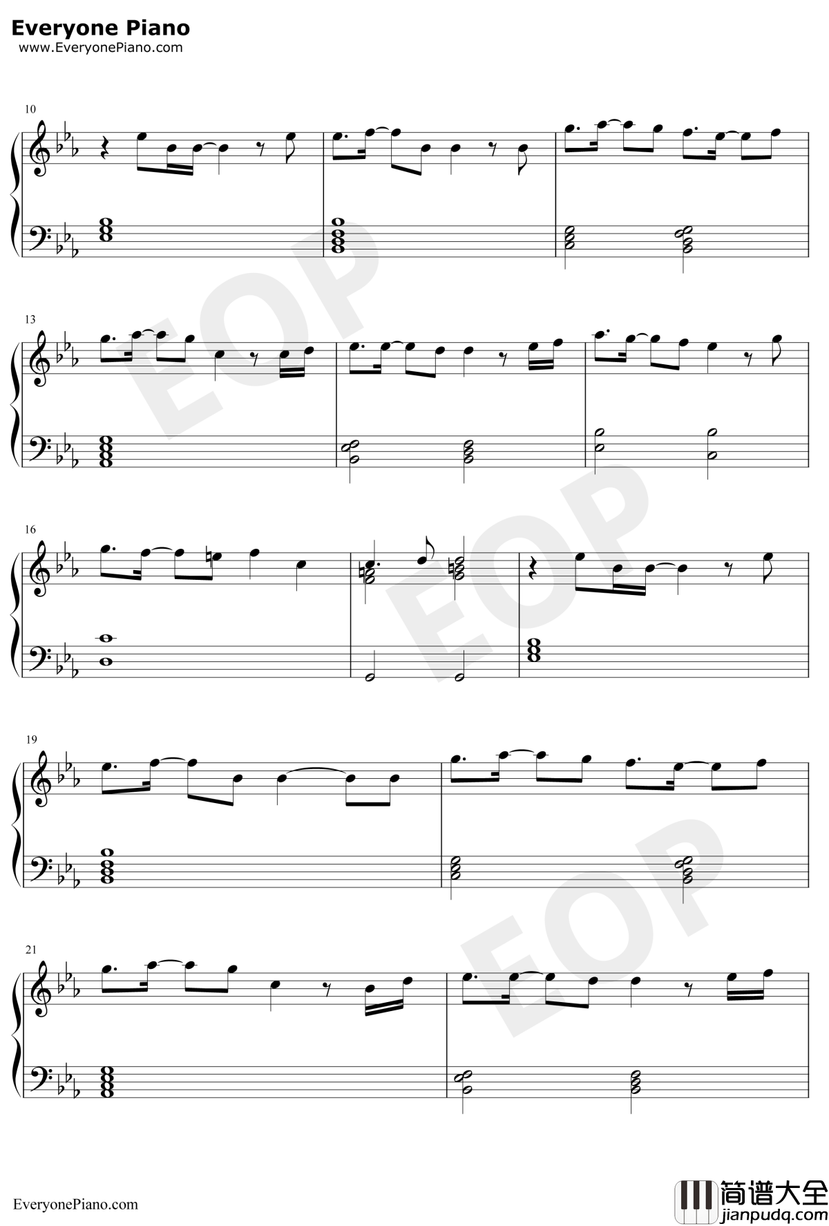 残酷天使的行动纲领钢琴谱_高桥洋子_新世纪福音战士主题曲