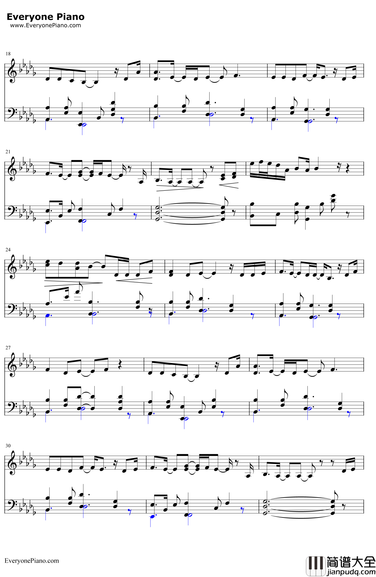 I_See_Fire钢琴谱_EdSheeran_霍比特人2：史矛革荒漠ED