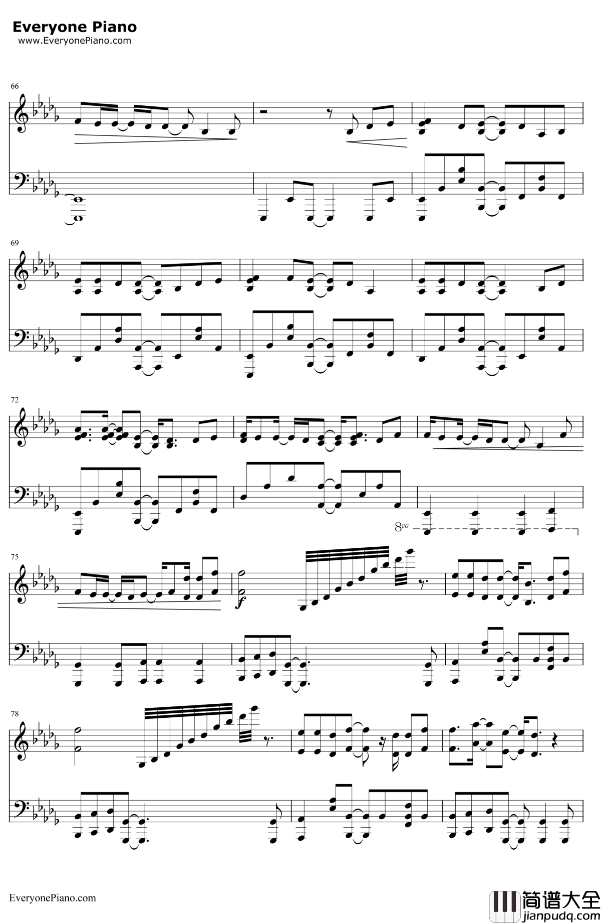 I_See_Fire钢琴谱_EdSheeran_霍比特人2：史矛革荒漠ED