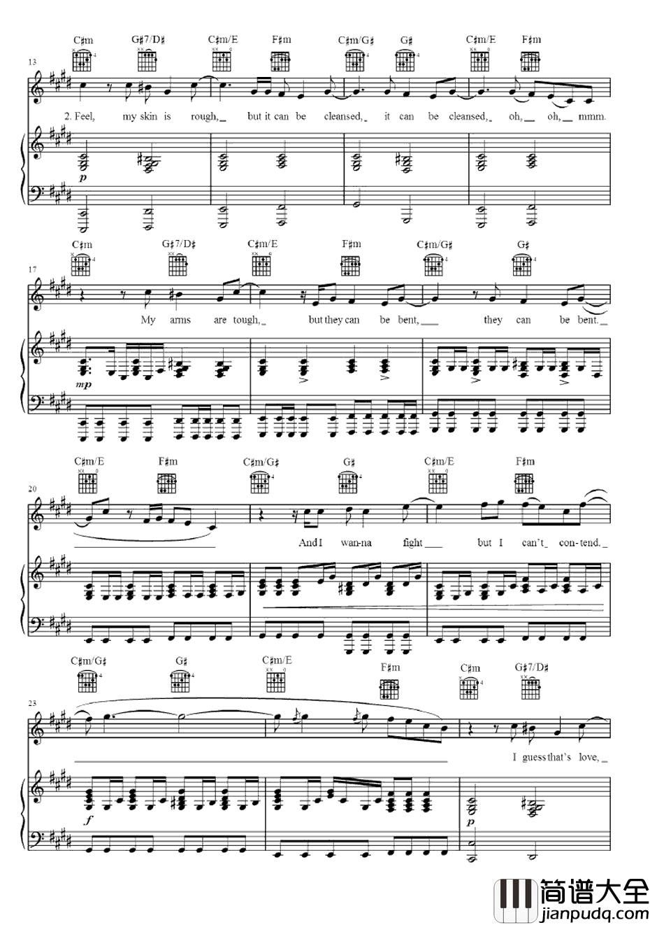 Can't_Pretend钢琴谱_TomOdell