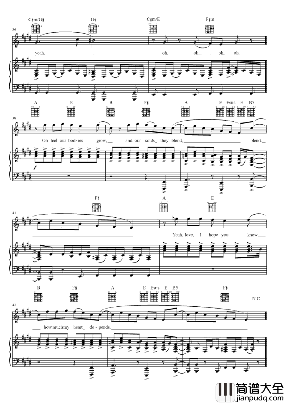 Can't_Pretend钢琴谱_TomOdell