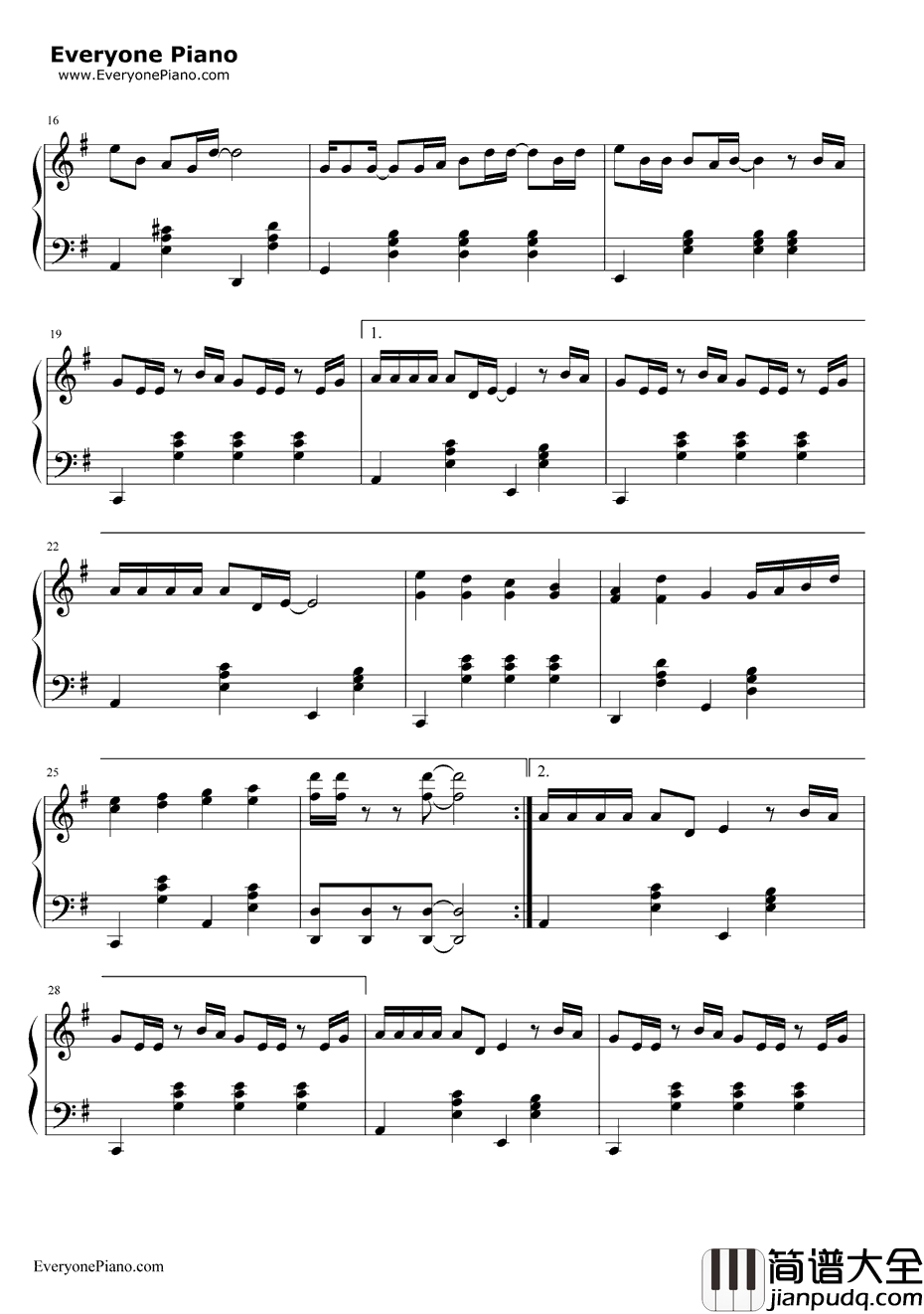 大约在冬季钢琴谱_齐秦