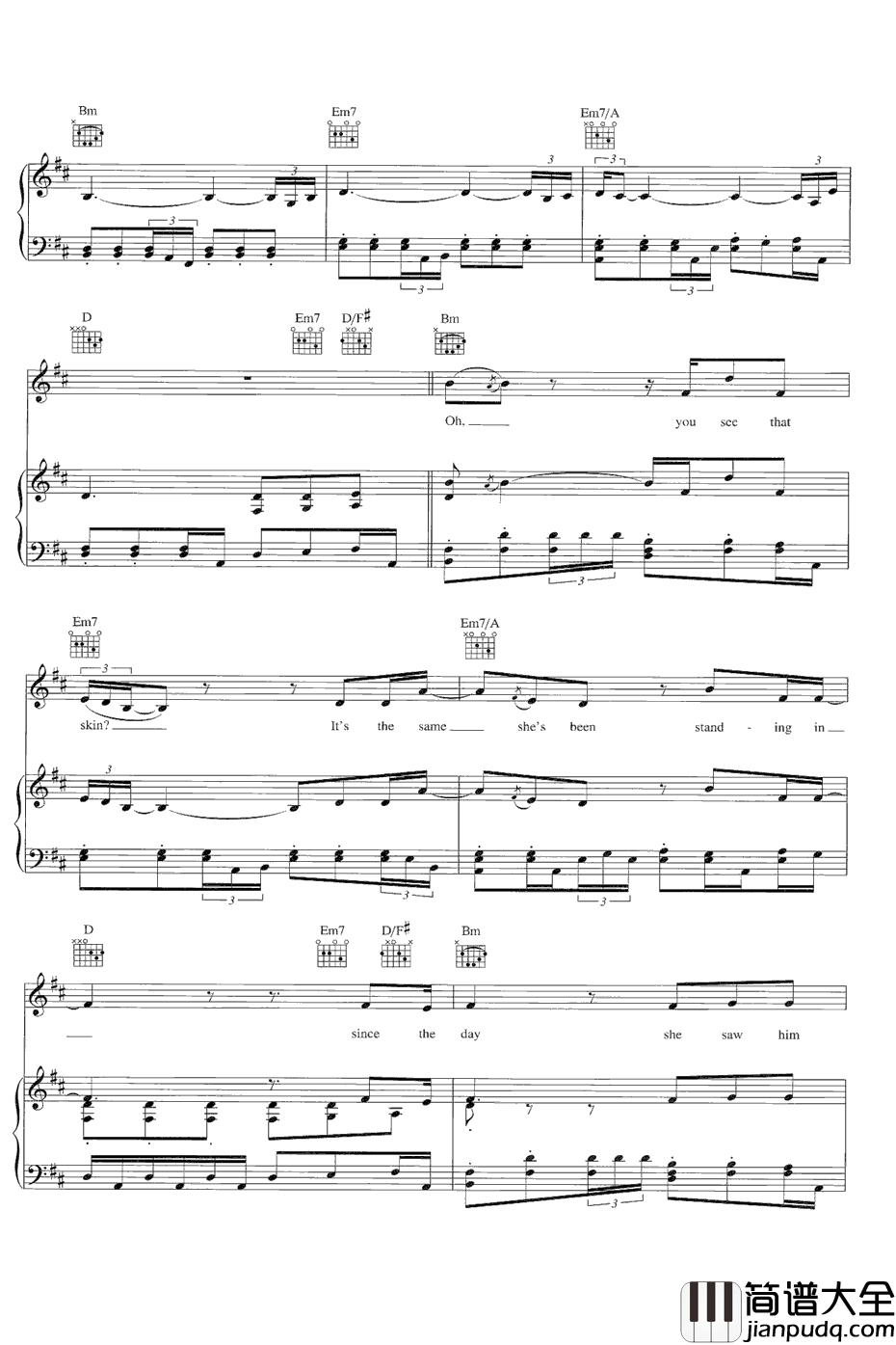 Daughters钢琴谱_JohnMayer