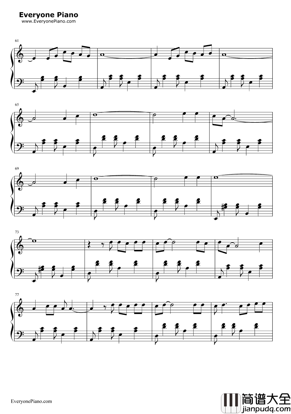 不要再来伤害我钢琴谱_张振宇_情已逝主题曲