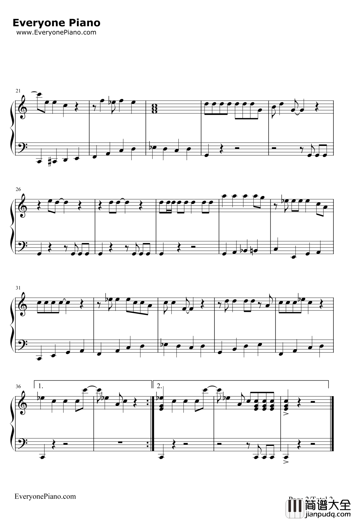 Great_Balls_of_Fire钢琴谱_JerryLeeLewis