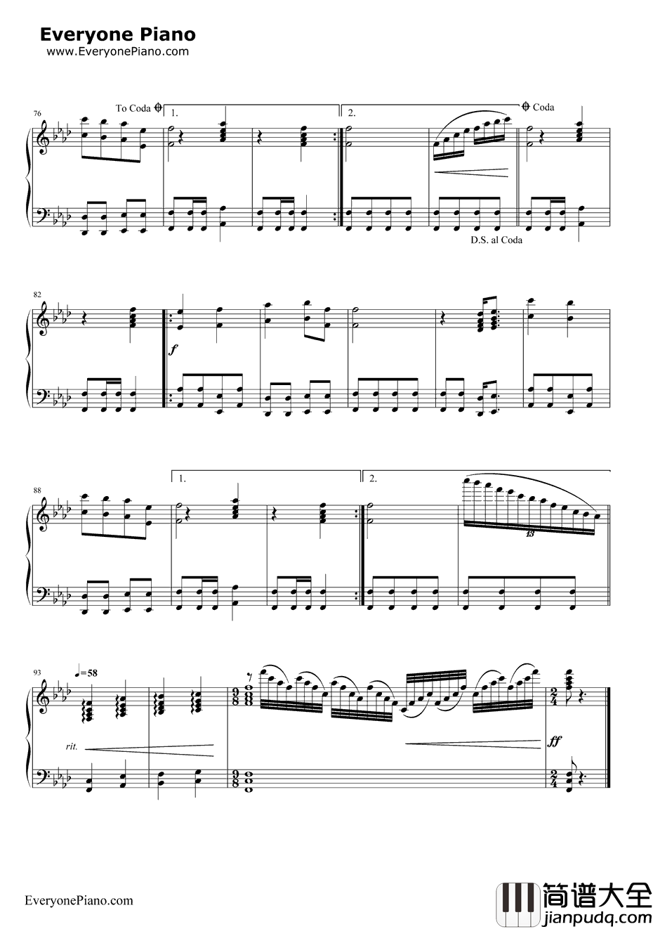 千年等一回钢琴谱_高胜美_完整版_新白娘子传奇主题曲