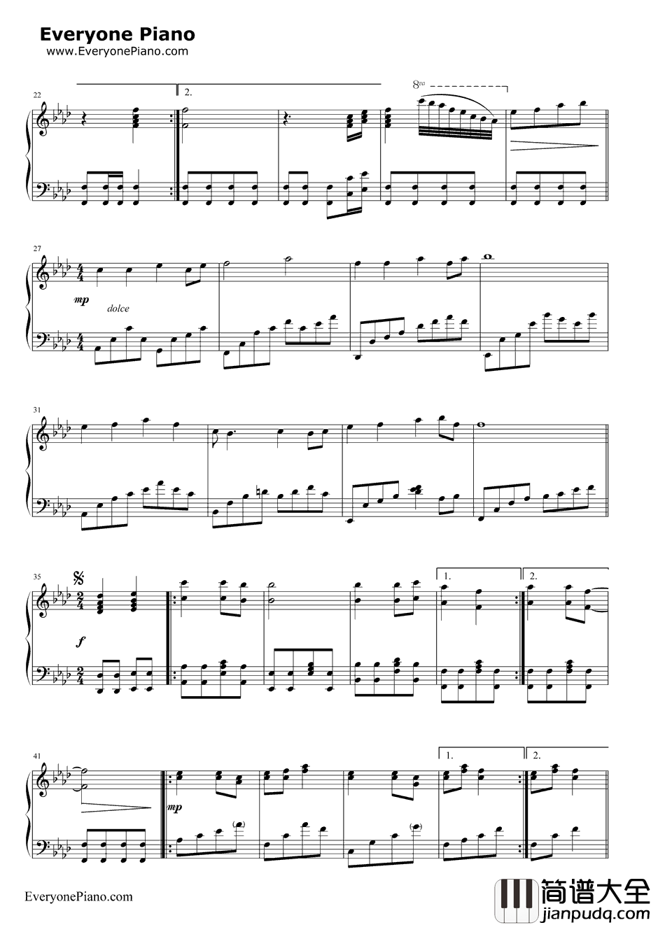 千年等一回钢琴谱_高胜美_完整版_新白娘子传奇主题曲