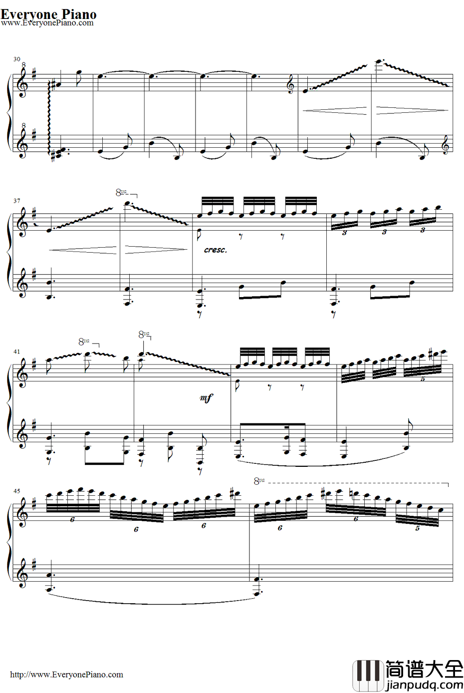 Hedwig's_Theme钢琴谱_JohnWilliams_海德薇变奏曲