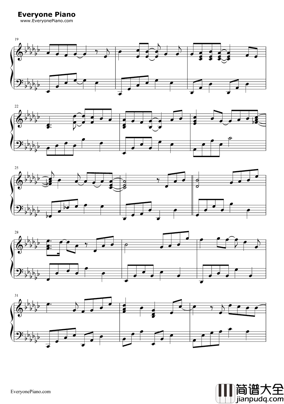 独家记忆钢琴谱_陈小春