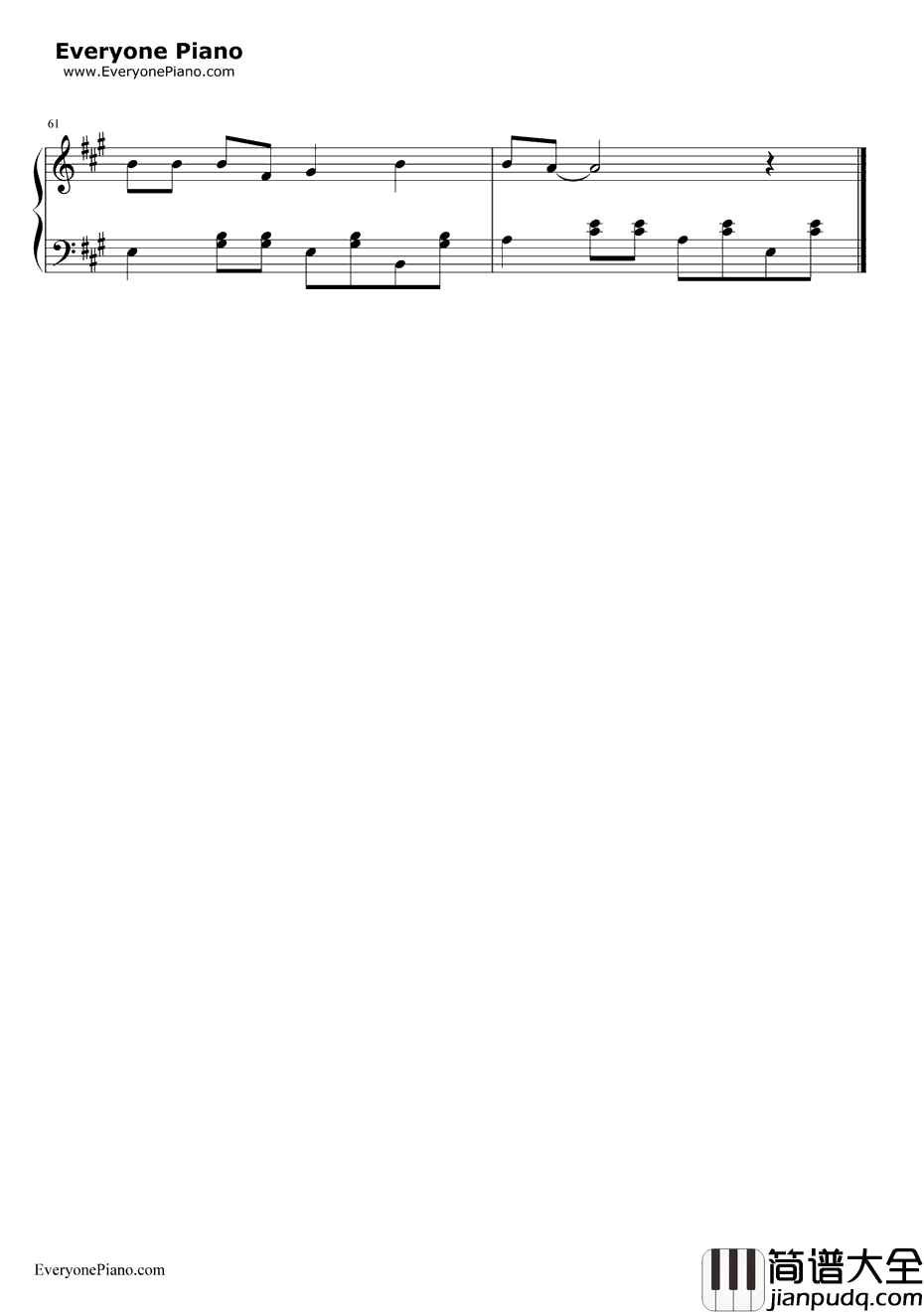 今天你要嫁给我钢琴谱_陶喆