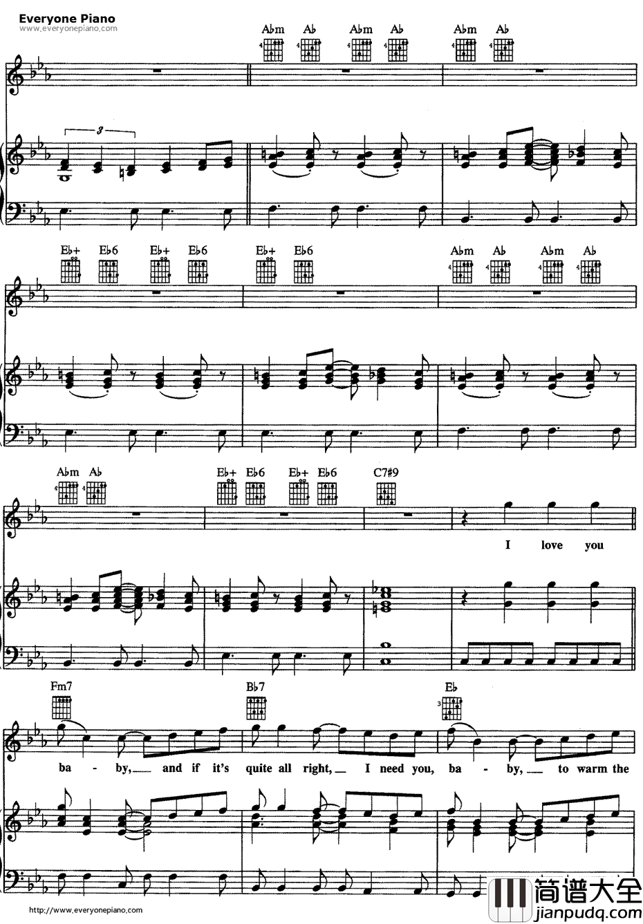 Can't_Take_My_Eyes_Off_You钢琴谱_BobCreweBobGaudio